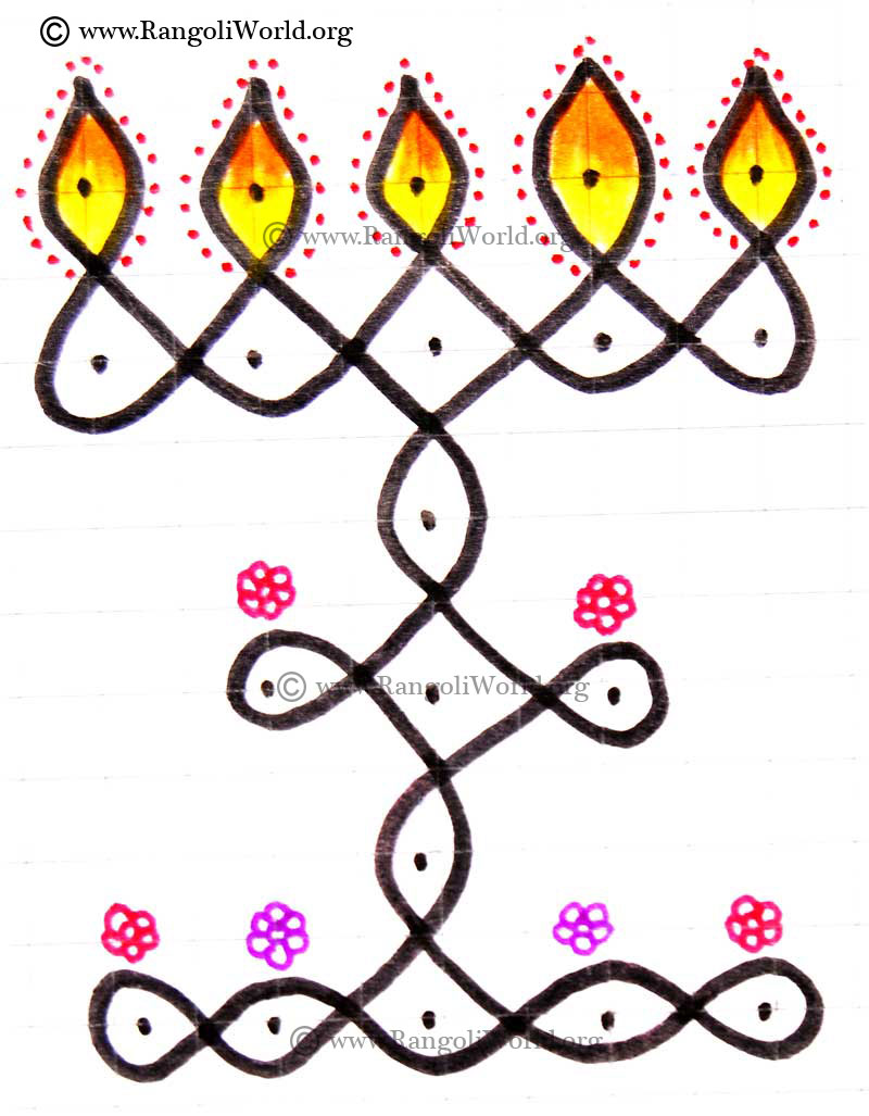 5 to 5 Parallel Dots sikku Kolam jun13