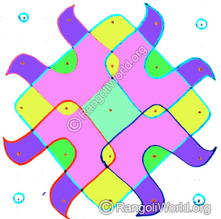 5 pulli bird head sikku kolam april23 2015