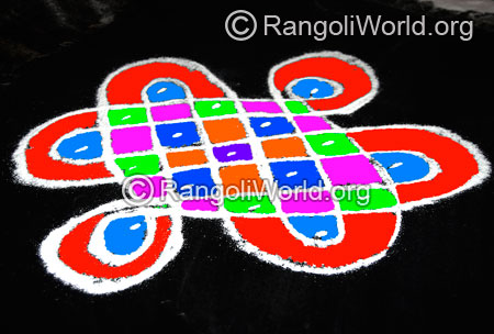 Pooja room sikku neli kolam 5 to 1 parallel dots feb 2016