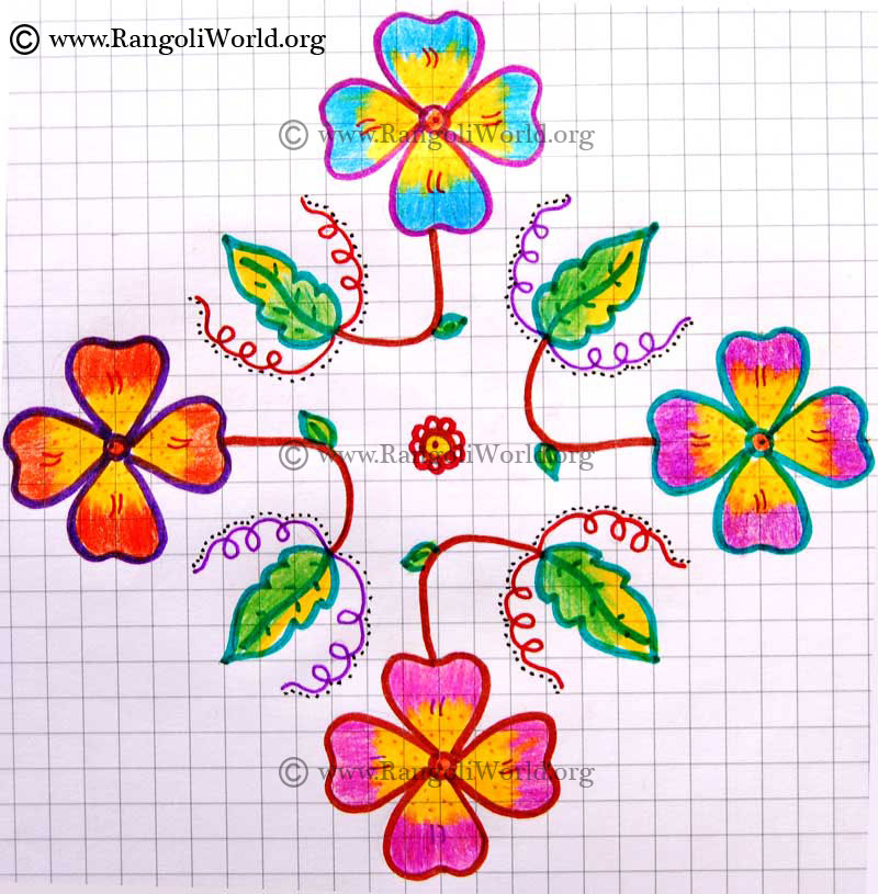 Flower kolam