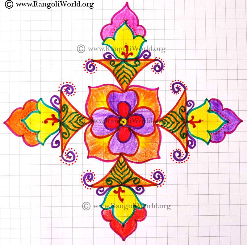 Flower kolam