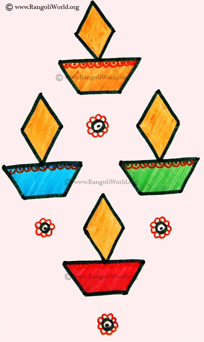 Karthigai deepam kolam