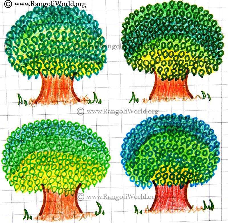 Simple Tree Kolam