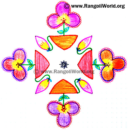 Flower Buds Kolam