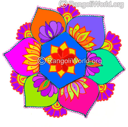 Festival freehand rangoli feb 2016