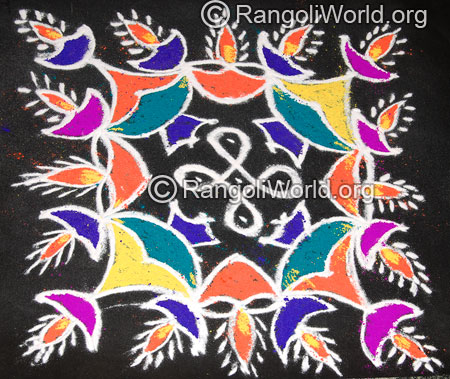lamp deepam rangoli kolam feb 2016