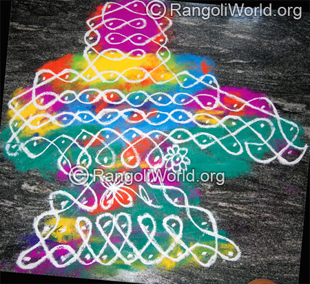 Lord siva rangoli sikku kolam feb 2016