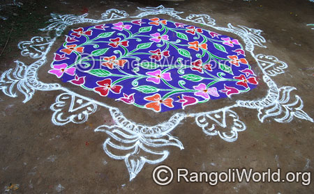 Flower kolam for festival feb 