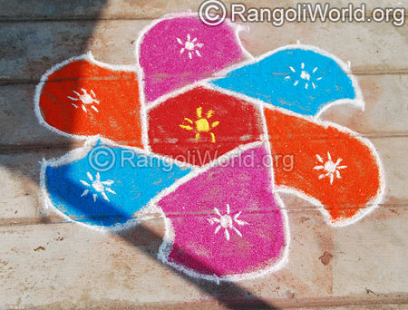 Simple pooja rangoli feb