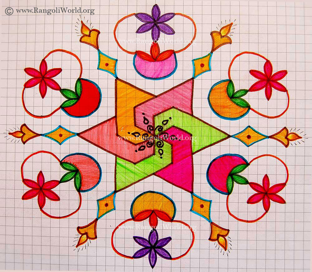 Deepam Lamp kolam