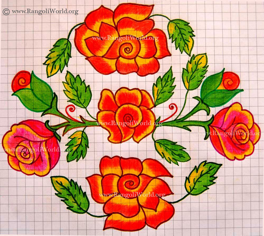 Rose Kolam