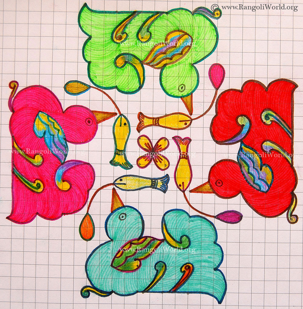 Swan Fish Kolam