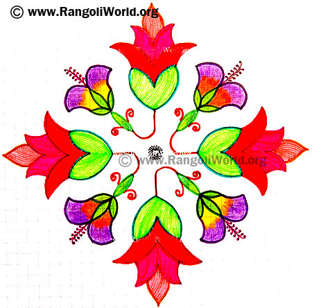 Hibiscus Flower Kolam