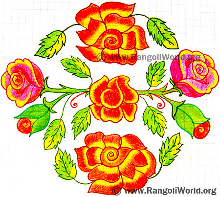 Rose Kolam