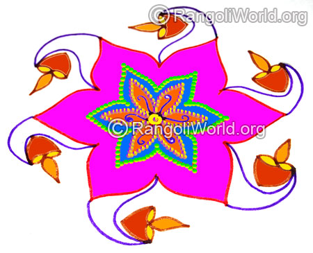 Deepam freehand rangoli margazhi 2016