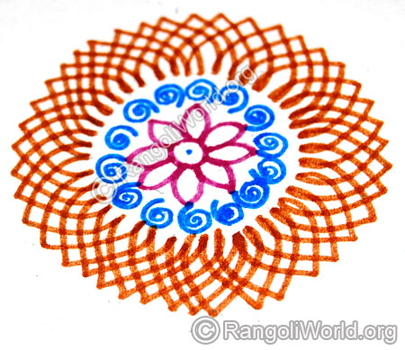 Easy freehand rangoli for margazhi 2016