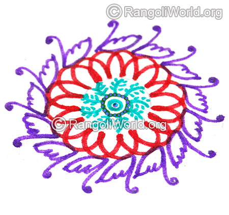 Simple bird freehand rangoli margazhi month 2016