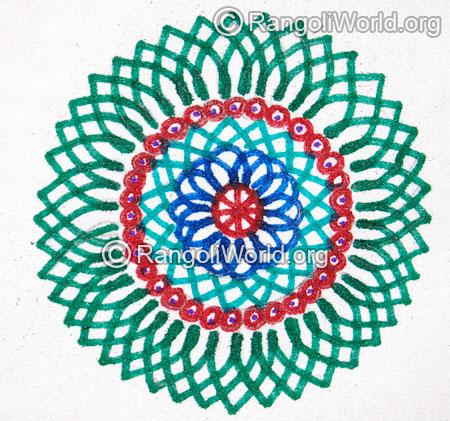 Traditional temple freehand rangoli margazhi 2016