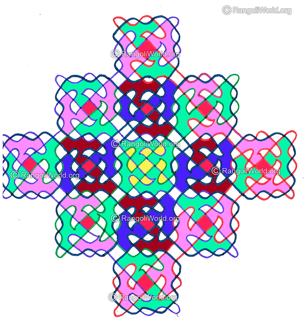 Pooja sikku kolam for margazhi month dec jan 2016