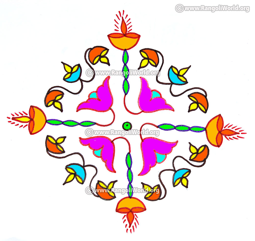 Deepam lamp kolam jan 2017