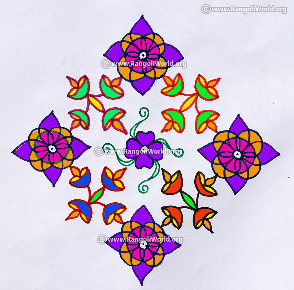 Deepam rangoli kolam design jan 2017