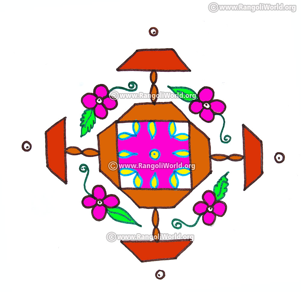 Kuthu vilakku kolam jan 2017