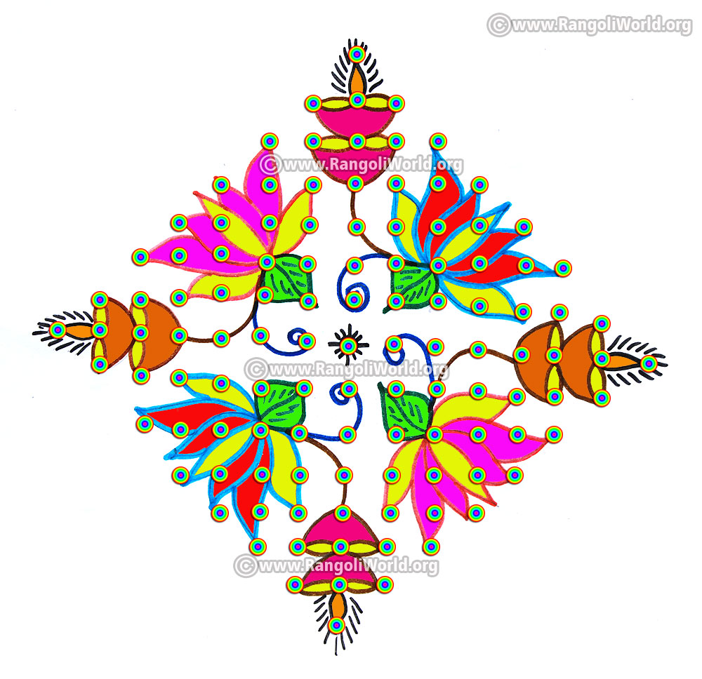 Lotus lamp kolam jan 2017 with 15-1 parallel dots
