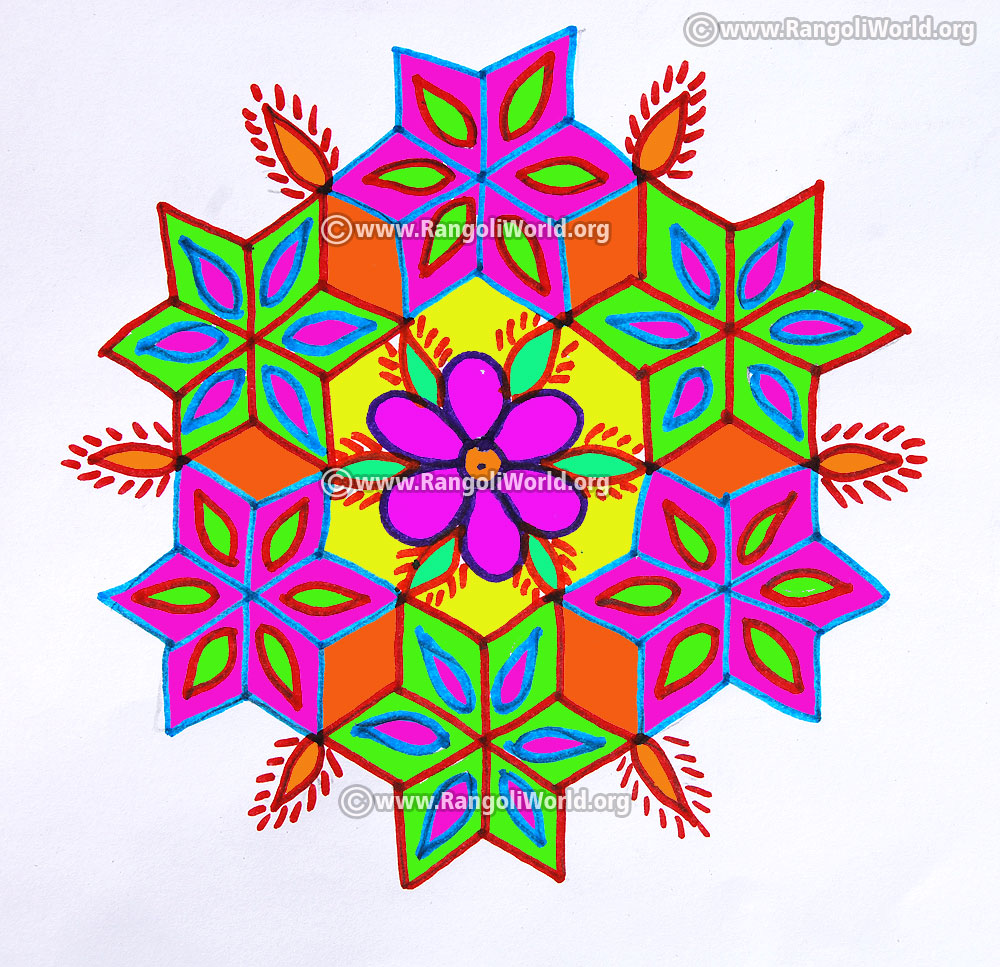 Star kolam design jan 2017