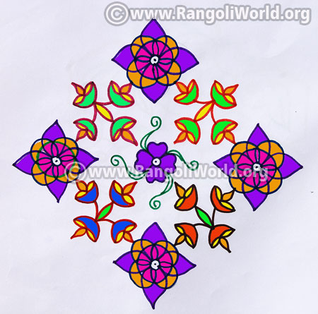 Deepam rangoli kolam design jan 2017