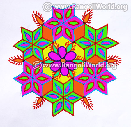 Star kolam design jan 2017