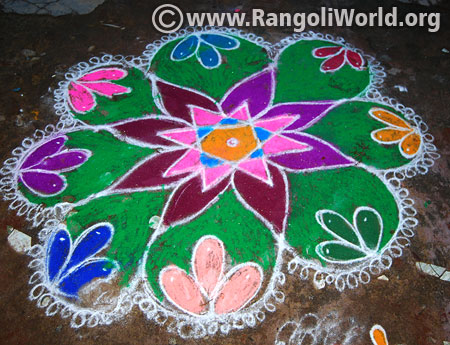 Daily freehand rangoli margazhi festival 2017