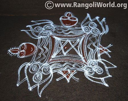 Deepam freehand margazhi rangoli 2017