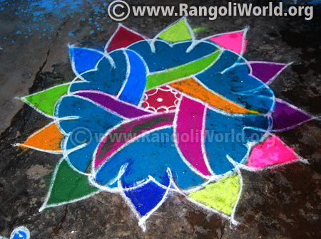 Easy swastik daily rangoli margazhi 2017