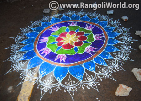 Freehand rangoli margazhi festival 2017