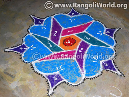 Simple margazhi rangoli design 2017