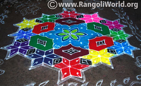 Star kolam for margazhi festival 2017