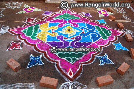 Duck bird kolam design margazhi festival 2018