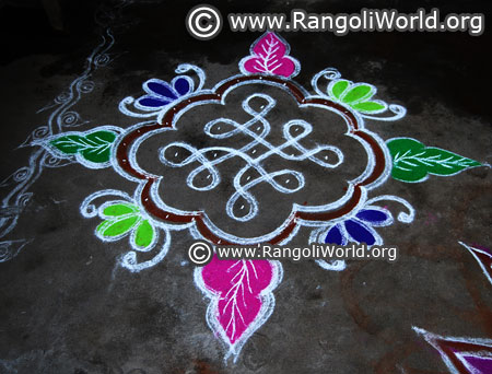 Rose and star kolam design margazhi 2018