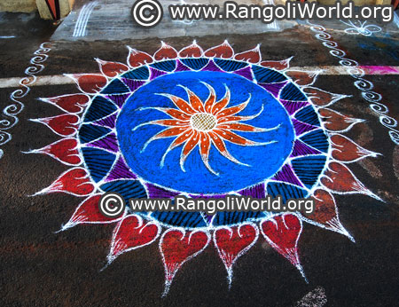 Star kolam design margazhi festival 2018