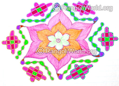 Flowers birds sikku kolam jan 2016