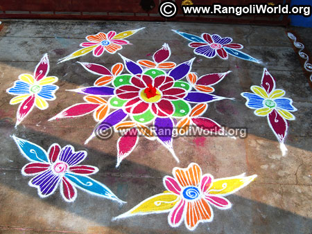 New year rangoli design 2019
