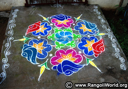 New year sangu kolam design 2019