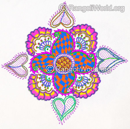 Mango freehand rangoli 2016