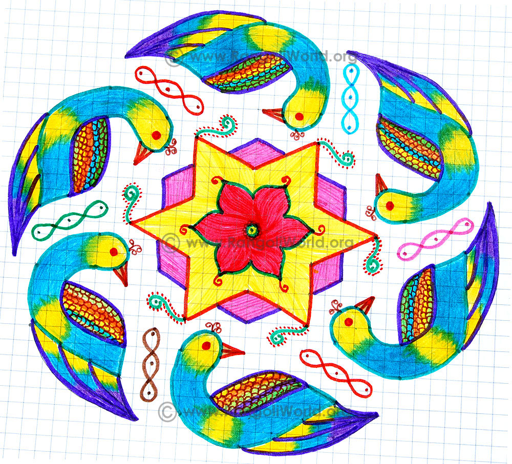 Peacock Kolam