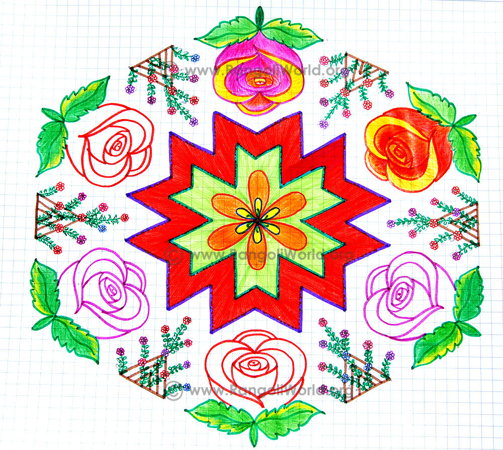 Rose Kolam