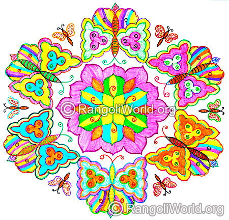 Butterfly Kolam