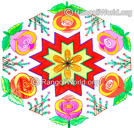 Rose Kolam