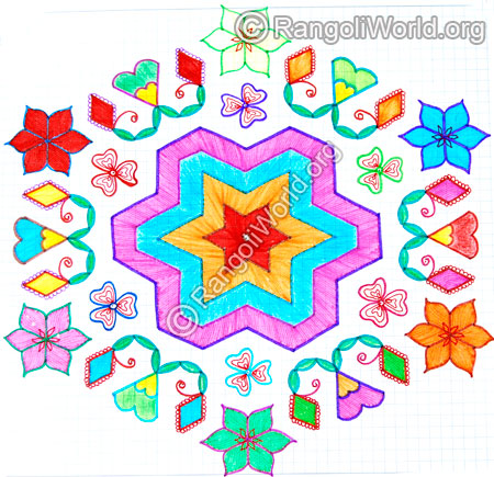 Star Flower Kolam