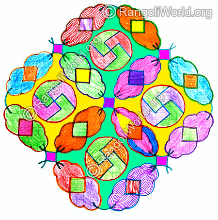 Swastik kolam jan1 2015