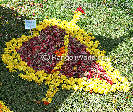 Onam festival flower rangoli 12